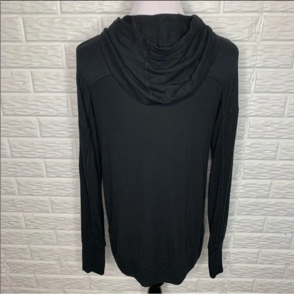 Athleta Black Studio Rib Hoodie Size Small